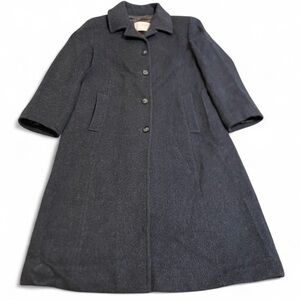 Pendelton Vintage 100% Virgin Wool Gray Trench Coat Women's Size 12